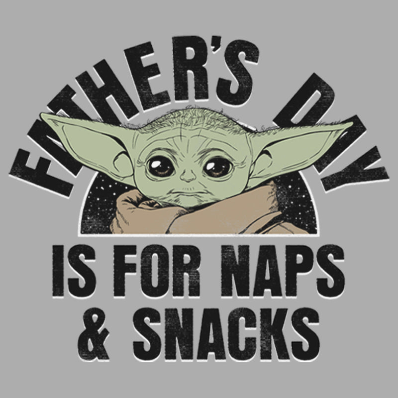 Boy's Star Wars: The Mandalorian Grogu Father's Day is for Naps & Snacks T-Shirt