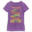 Girl's Star Wars: The Mandalorian Halloween Grogu Protect Attack Snack T-Shirt