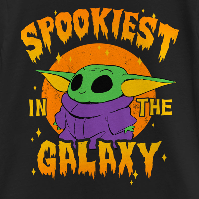 Girl's Star Wars: The Mandalorian Halloween Grogu Spookiest in the Galaxy T-Shirt