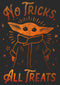 Men's Star Wars: The Mandalorian Halloween Grogu No Tricks All Treats T-Shirt