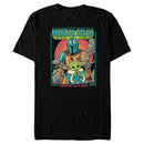 Men's Star Wars: The Mandalorian Wherever I Go He Goes Neon Poster T-Shirt