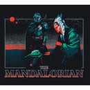 Men's Star Wars: The Mandalorian Retro Sunset with Grogu and Ahsoka T-Shirt