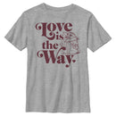 Boy's Star Wars: The Mandalorian Valentine's Day Grogu Love is the Way T-Shirt