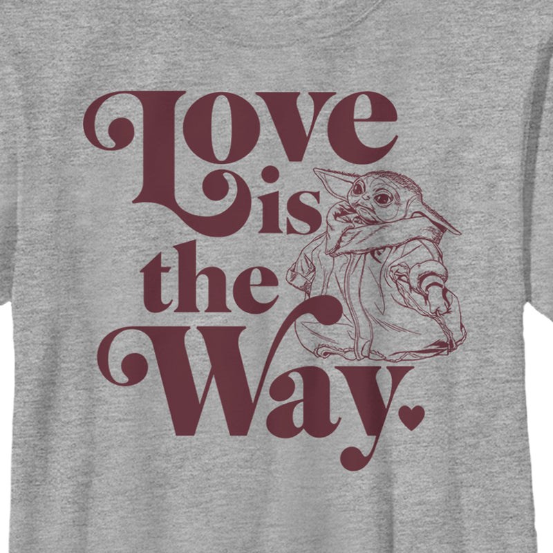 Boy's Star Wars: The Mandalorian Valentine's Day Grogu Love is the Way T-Shirt