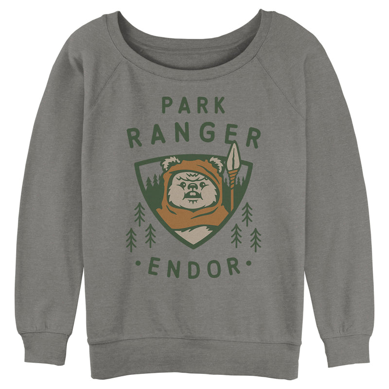 Junior's Star Wars Park Ranger Endor Ewok Badge Sweatshirt