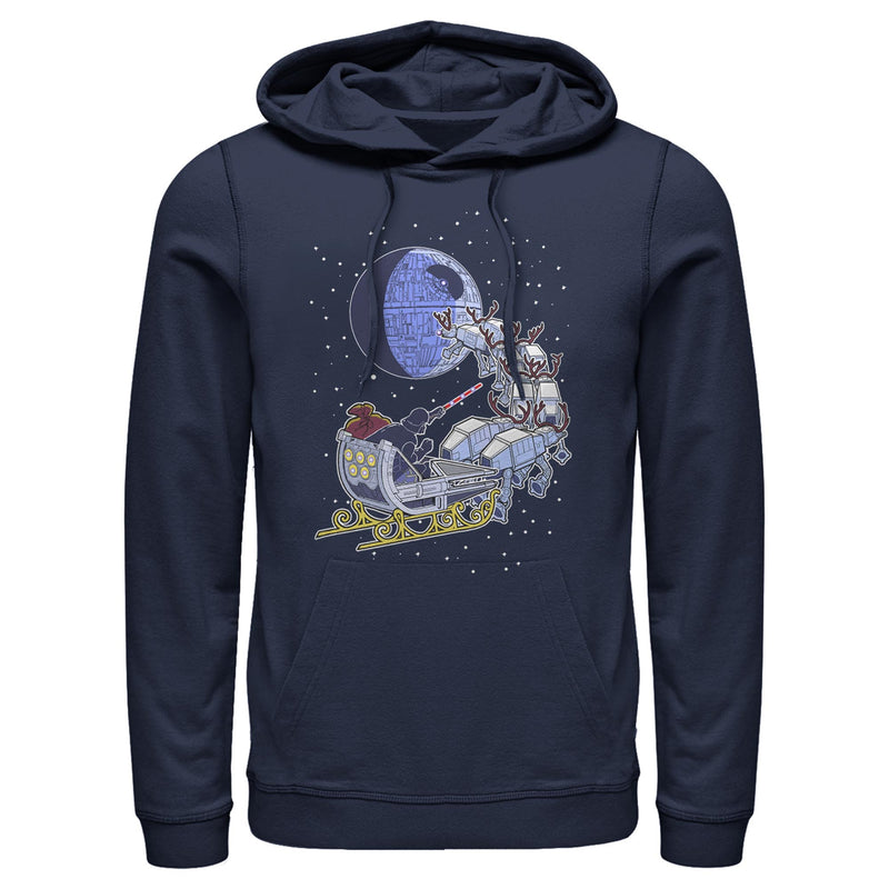 Men's Star Wars Darth Vader Santa Claus Sleigh Pull Over Hoodie