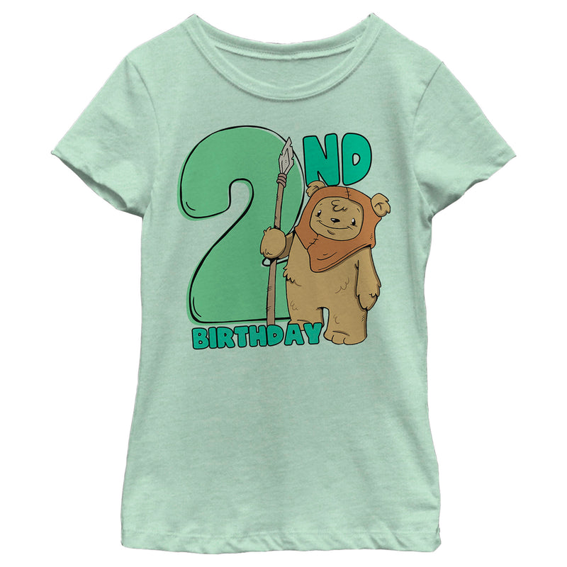 Girl's Star Wars 2nd Birthday Cute Ewok T-Shirt