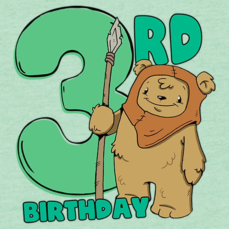 Girl's Star Wars 3rd Birthday Cute Ewok T-Shirt