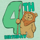 Girl's Star Wars 4th Birthday Cute Ewok T-Shirt