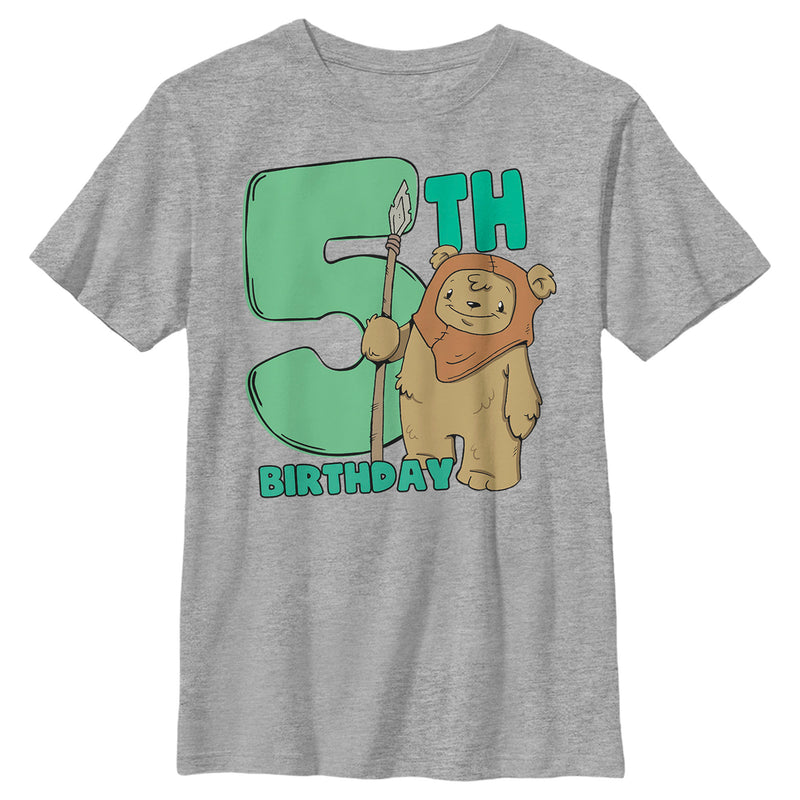 Boy's Star Wars 5th Birthday Cute Ewok T-Shirt