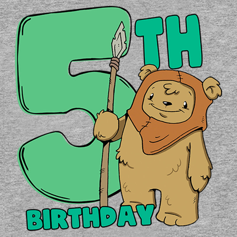 Boy's Star Wars 5th Birthday Cute Ewok T-Shirt