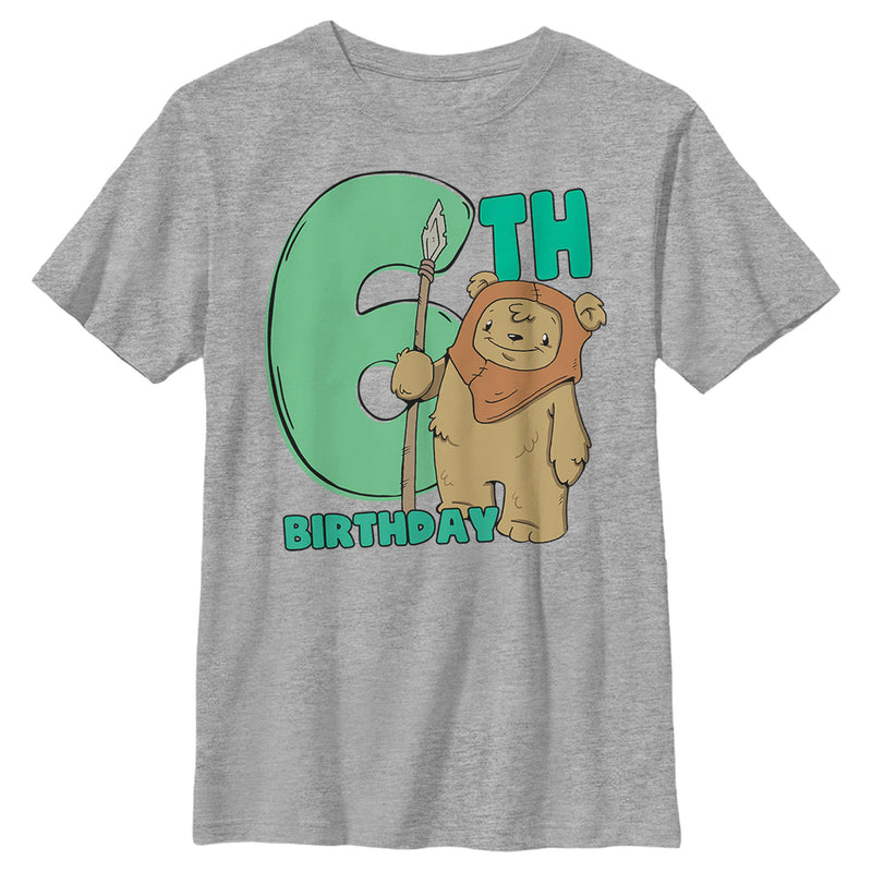 Boy's Star Wars 6th Birthday Cute Ewok T-Shirt