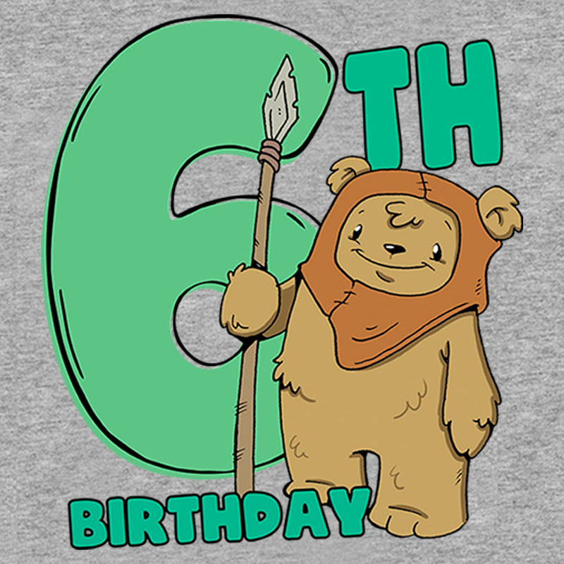 Boy's Star Wars 6th Birthday Cute Ewok T-Shirt