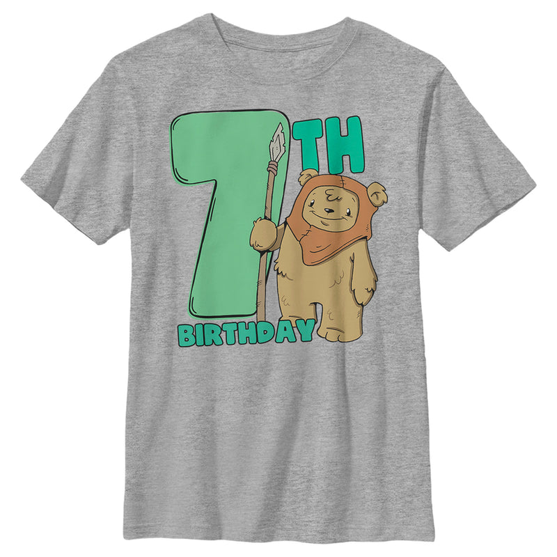 Boy's Star Wars 7th Birthday Cute Ewok T-Shirt