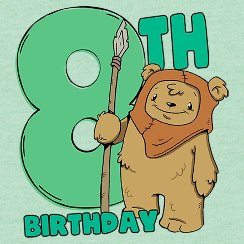 Girl's Star Wars 8th Birthday Cute Ewok T-Shirt