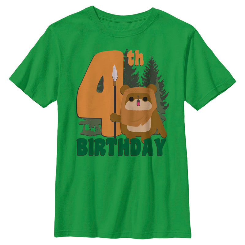 Boy's Star Wars Ewok 4th Birthday T-Shirt