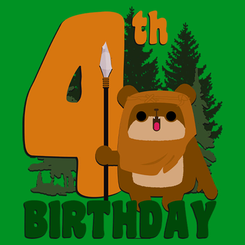 Boy's Star Wars Ewok 4th Birthday T-Shirt