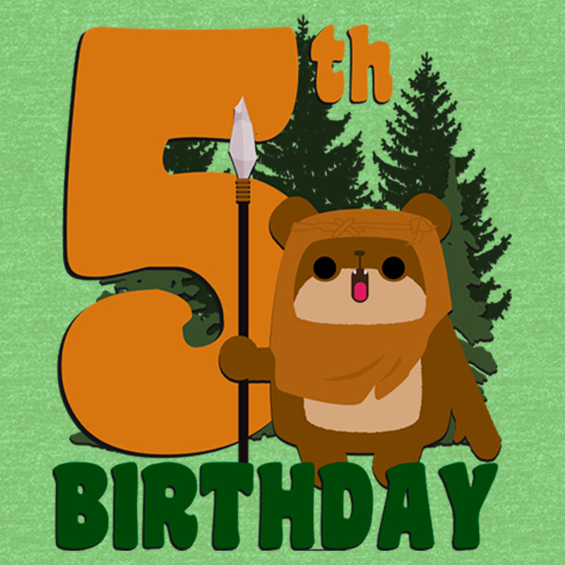 Girl's Star Wars Ewok 5th Birthday T-Shirt