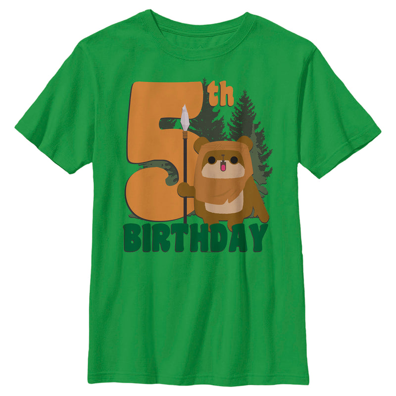 Boy's Star Wars Ewok 5th Birthday T-Shirt