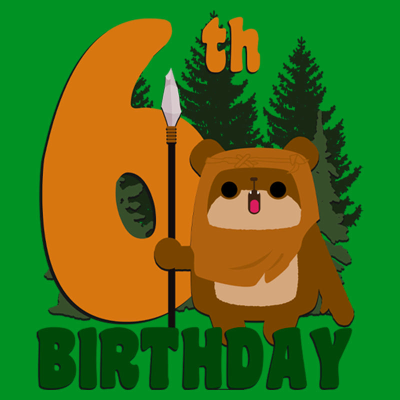 Boy's Star Wars Ewok 6th Birthday T-Shirt