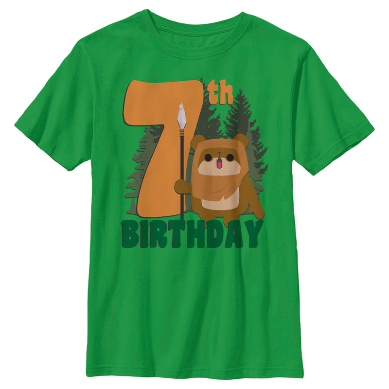 Boy's Star Wars Ewok 7th Birthday T-Shirt