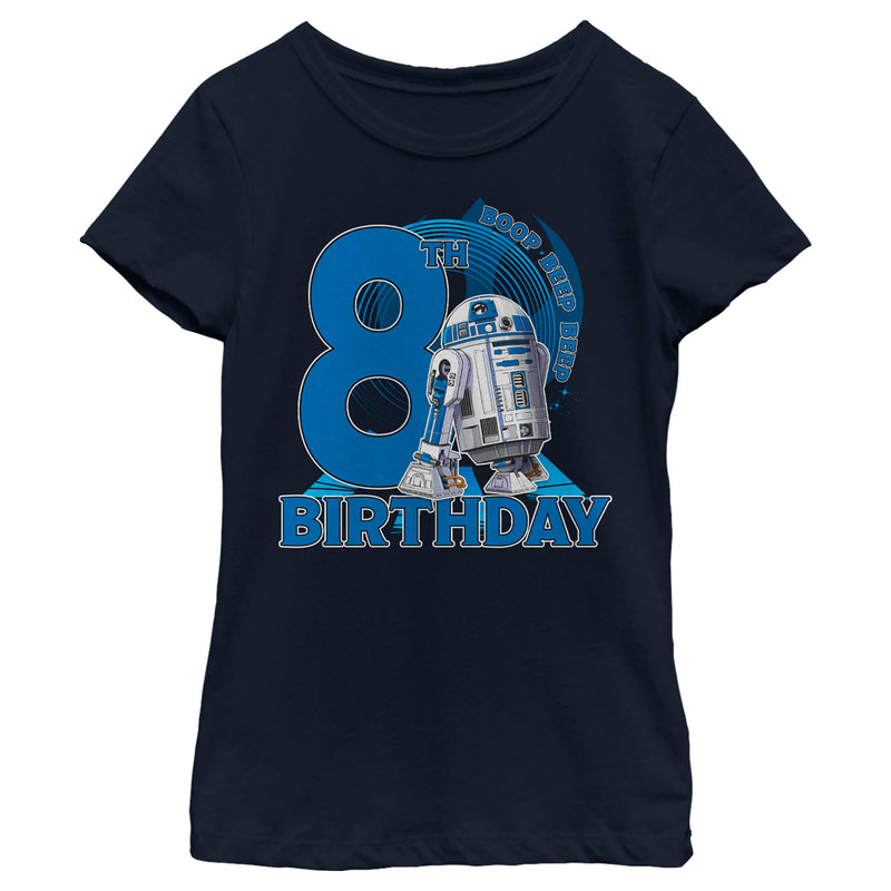 Girl's Star Wars R2-D2 8th Birthday T-Shirt