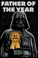 Men's Star Wars Darth Vader Father of the Year Badge T-Shirt