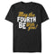 Men's Star Wars May the Fourth Be With You Gold and White T-Shirt