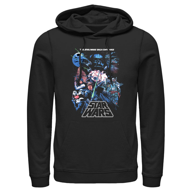 Men's Star Wars Classic Retro Poster Pull Over Hoodie