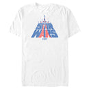 Men's Star Wars Patriotic X-Wing 1977 Logo Stripes T-Shirt