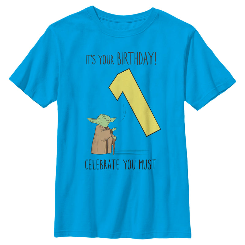 Boy's Star Wars Yoda Celebrate You Must T-Shirt