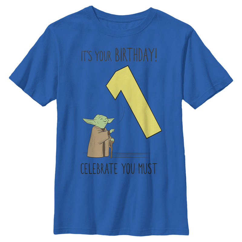 Boy's Star Wars Yoda Celebrate You Must T-Shirt