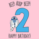 Girl's Star Wars R2-D2 Happy 2nd Birthday T-Shirt