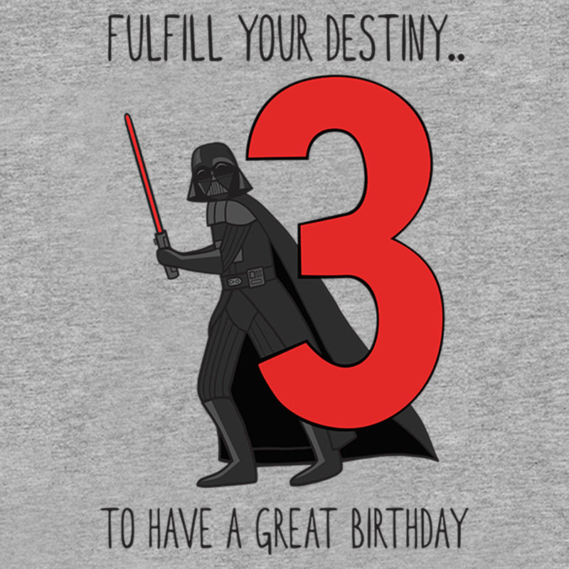 Boy's Star Wars Darth Vader Have a Great 3rd Birthday T-Shirt