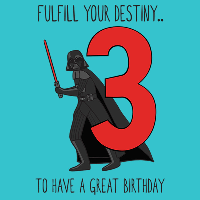 Girl's Star Wars Darth Vader Have a Great 3rd Birthday T-Shirt