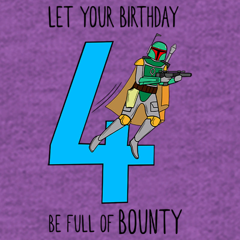 Girl's Star Wars Boba Fett 4th Birthday Full of Bounty T-Shirt