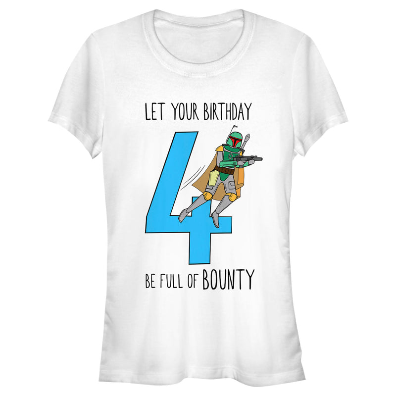 Junior's Star Wars Boba Fett 4th Birthday Full of Bounty T-Shirt