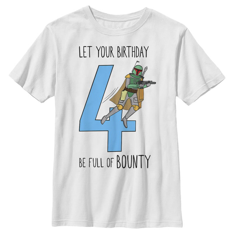 Boy's Star Wars Boba Fett 4th Birthday Full of Bounty T-Shirt