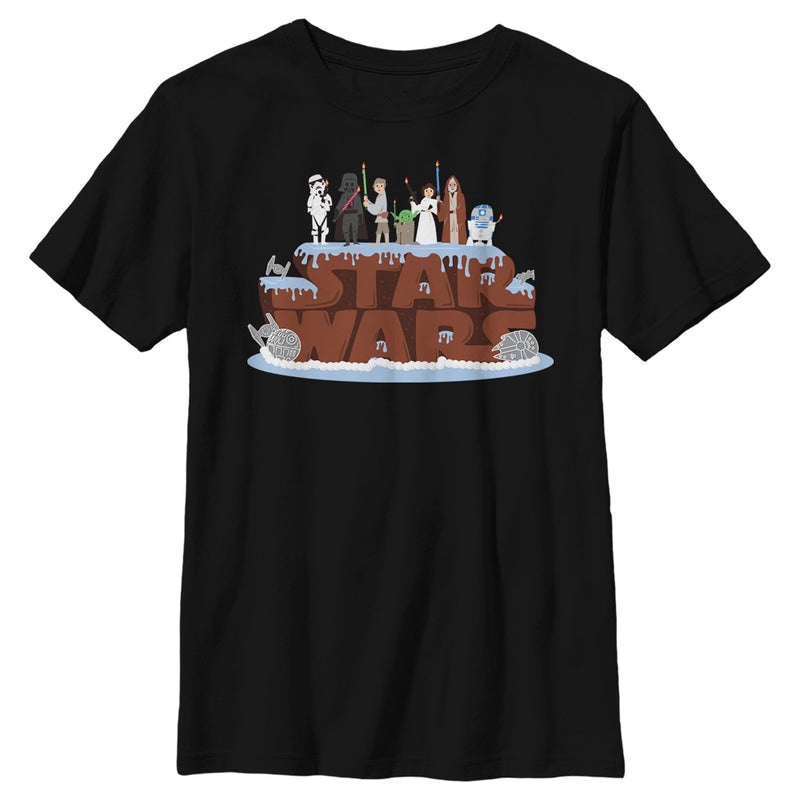 Boy's Star Wars Birthday Cake Logo T-Shirt