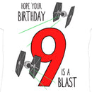 Girl's Star Wars TIE Fighter 9th Birthday Blast T-Shirt