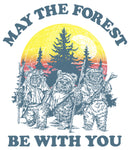 Men's Star Wars Ewok Sunset May the Forest Be With You T-Shirt