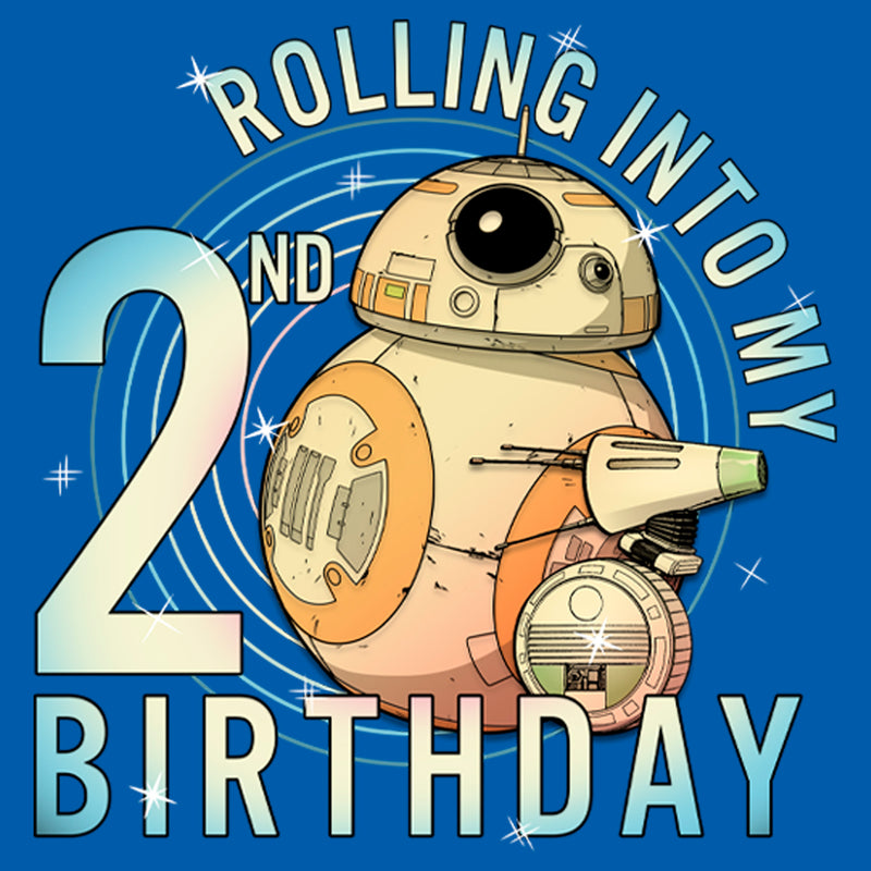 Toddler's Star Wars Rolling Into My 2nd Birthday BB-8 T-Shirt