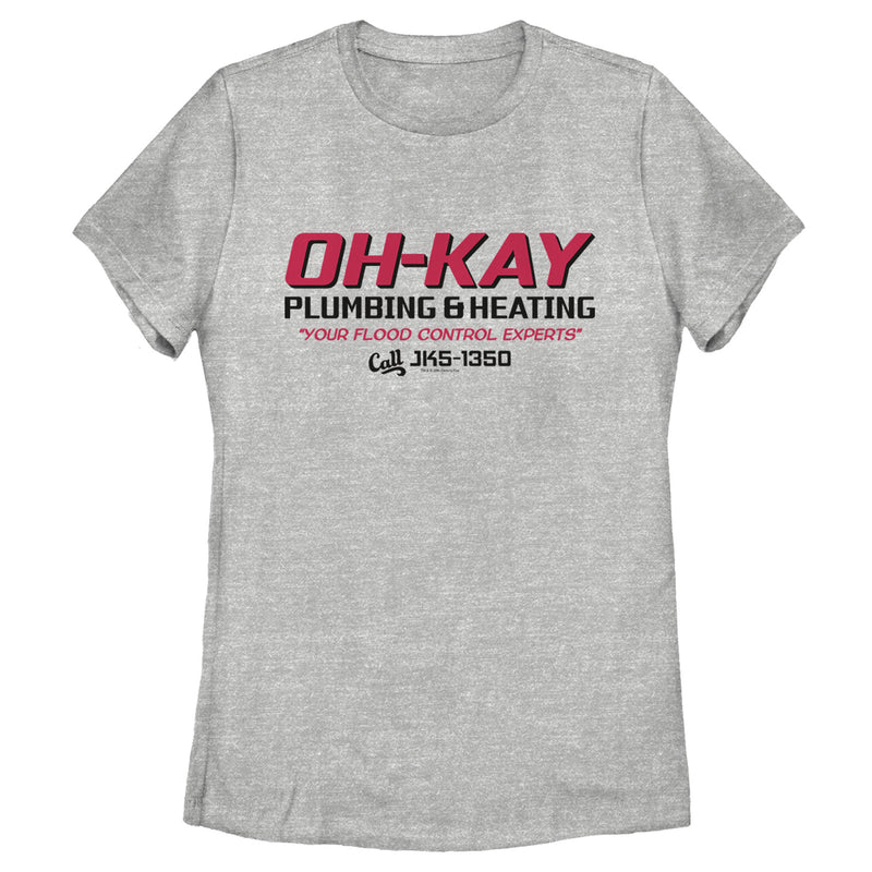 Women's Home Alone Oh-Kay Plumbing & Heating T-Shirt