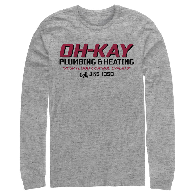 Men's Home Alone Oh-Kay Plumbing & Heating Long Sleeve Shirt