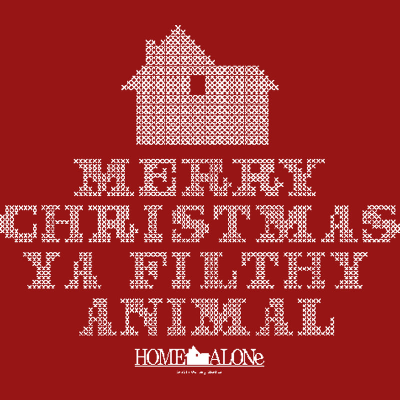 Women's Home Alone Merry Christmas Ya Filthy Animal Cross Stitch T-Shirt