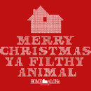 Junior's Home Alone Merry Christmas Ya Filthy Animal Cross Stitch T-Shirt