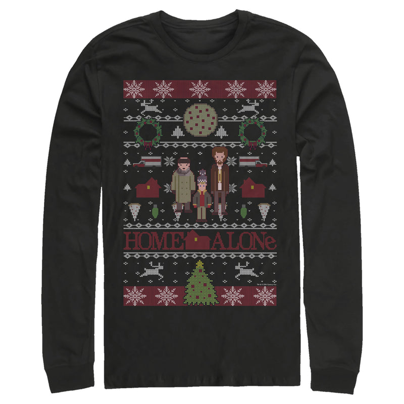 Men's Home Alone Characters Ugly Sweater Long Sleeve Shirt