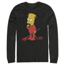 Men's The Simpsons Devil Bart Long Sleeve Shirt