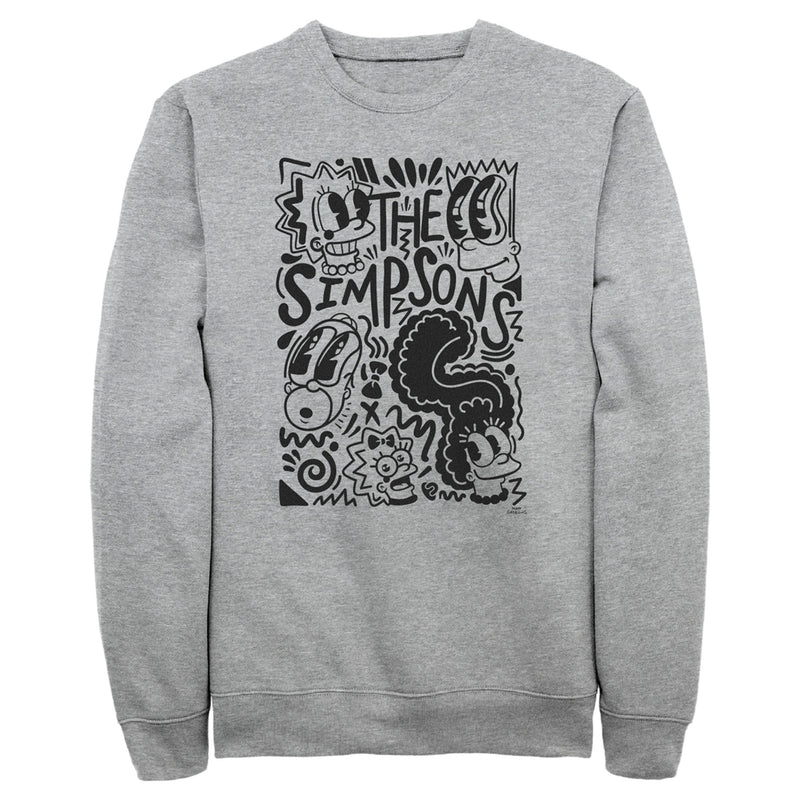 Men's The Simpsons Classic Pop Art Family Sweatshirt