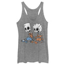 Women's The Simpsons Skeleton Bart and Lisa Racerback Tank Top